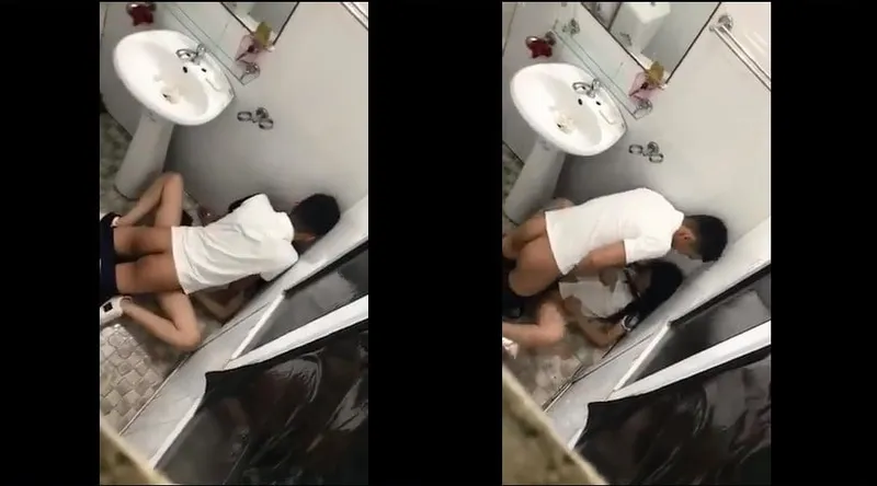 Gấu say xỉn và bạn trai trong phòng tắm nhà hàng